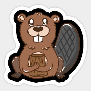 Beaver forest rodents for children animal welfare animal hunters Sticker